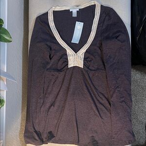 Eberjey Lady Godiva Sleep Top in Plum Purple Small NWT